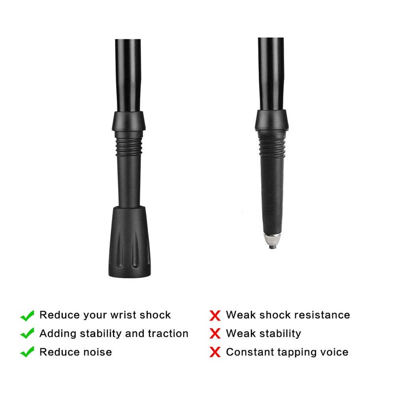 BornFeel Walking Stick Rubber Tips 16 Pack Hiking Trekking Pole Tips Replacement Caps Ends - Image 5